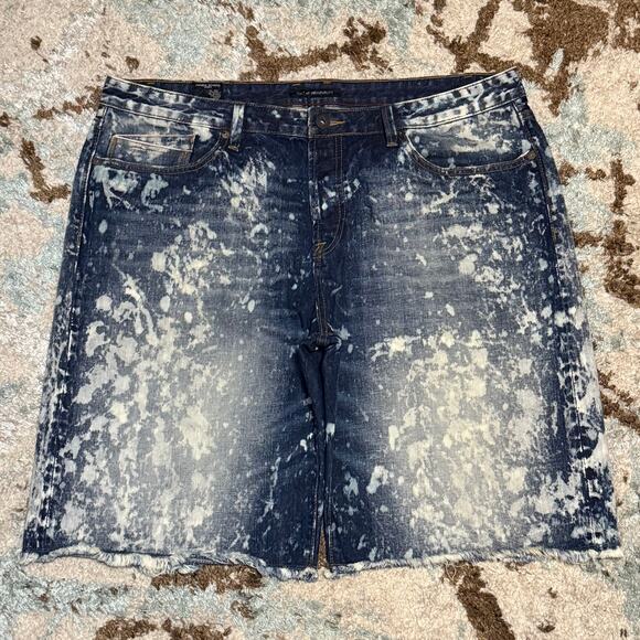 Cult of Individuality Japanese Selvedge Denim Logan Shorts Cut Off Size 42 - Picture 1 of 8